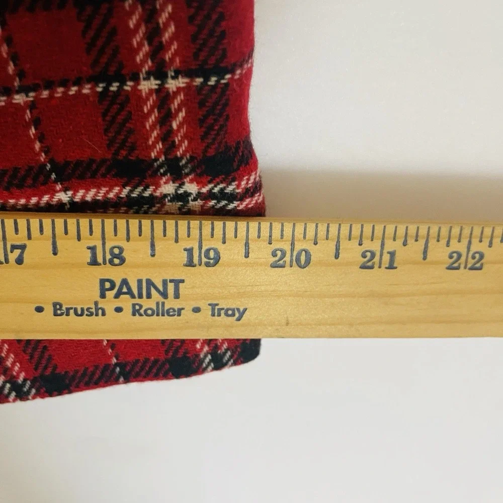 VTG J.G.‎ Hook Red Plaid Wool Blend Pencil Skirt Womens Size 8 Y2K